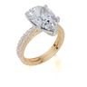18ct Yellow Gold Pear Cut 4.33 Carat tw of  Diamond Ring and 18ct Yellow Gold 0.36 Carat tw of   Diamond Band
