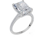 18ct White Gold Radiant Cut 4.42 Carat tw of Lab-Grown Diamond Ring
