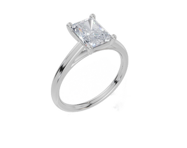 18ct White Gold Radiant Cut 1.50 Carat of Lab-Grown Diamond Ring