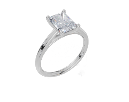 18ct White Gold Radiant Cut 1.50 Carat of Lab-Grown Diamond Ring
