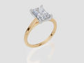 18ct Yellow Gold Radiant Cut 2.00 Carat of Lab-Grown Diamond Ring