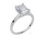18ct White Gold Emerald Cut 2.08 Carat tw of  Diamond Ring