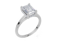 18ct White Gold Emerald Cut 2.08 Carat tw of  Diamond Ring