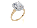 18ct Yellow Gold Radiant Cut 3.33 Carat tw of  Diamond Ring