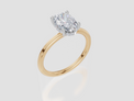 18ct Yellow Gold Oval Cut 1.58 Carat tw of  Diamond Ring