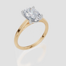 18ct Yellow Gold Oval Cut 2.00 Carat of Lab-Grown Diamond Ring