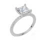 18ct White Gold Princess Cut 1.82 Carat tw of  Diamond Ring