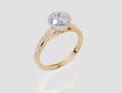 18ct Yellow Gold Round Cut 1.32 Carat tw of  Diamond Ring