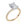 18ct Yellow Gold Emerald Cut 2.33 Carat tw of Lab-Grown Diamond Ring