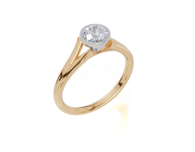 18ct Yellow Gold Round Cut 0.50 Carat of  Diamond Ring