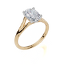 18ct Yellow Gold Oval Cut 1.50 Carat of Lab-Grown Diamond Ring