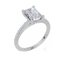 18ct White Gold Radiant Cut 1.90 Carat tw of  Diamond Ring