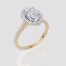 18ct Yellow Gold Oval Cut 2.13 Carat tw of Lab-Grown Diamond Ring