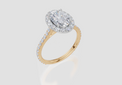18ct Yellow Gold Oval Cut 2.13 Carat tw of Lab-Grown Diamond Ring