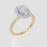 18ct Yellow Gold Oval Cut 2.13 Carat tw of Lab-Grown Diamond Ring