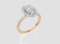 18ct Yellow Gold Oval Cut 2.13 Carat tw of Lab-Grown Diamond Ring