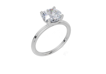 18ct Yellow Gold Round Cut 2.00 Carat of Lab-Grown Diamond Ring