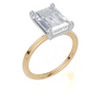 18ct Yellow Gold Emerald Cut 4.00 Carat of Lab-Grown Diamond Ring