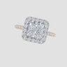 18ct Yellow Gold Princess Cut 2.67 Carat tw of Lab-Grown Diamond Ring