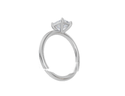 18ct White Gold Radiant Cut 1.00 Carat of Lab-Grown Diamond Ring