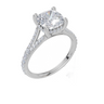 18ct White Gold Cushion Cut 2.41 Carat tw of Lab-Grown Diamond Ring