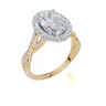 18ct Yellow Gold Oval Cut 2.58 Carat tw of  Diamond Ring