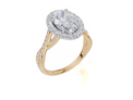 18ct Yellow Gold Oval Cut 2.58 Carat tw of  Diamond Ring