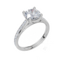 18ct White Gold Round Cut 1.82 Carat tw of Lab-Grown Diamond Ring
