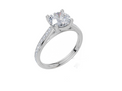 18ct White Gold Round Cut 1.82 Carat tw of Lab-Grown Diamond Ring