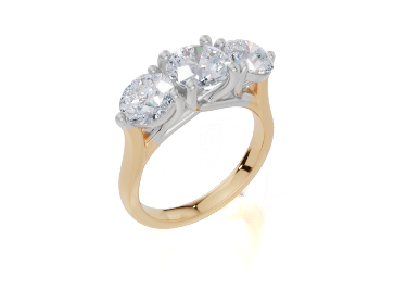 18ct White Gold Round Cut 2.50 Carat tw of Lab-Grown Diamond Ring