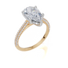 18ct Yellow Gold Pear Cut 2.39 Carat tw of Lab-Grown Diamond Ring