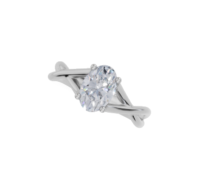 18ct White Gold Oval Cut 1.00 Carat of  Diamond Ring