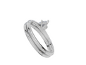 18ct White Gold Pear Cut 1.12 Carat tw of  Diamond Ring and 18ct White Gold 0.33 Carat tw of   Diamond Band