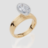 18ct Yellow Gold Oval Cut 2.00 Carat of Lab-Grown Diamond Ring