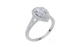 18ct White Gold Pear Cut 1.64 Carat tw of Lab-Grown Diamond Ring