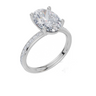 18ct White Gold Oval Cut 3.33 Carat tw of Lab-Grown Diamond Ring
