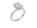 18ct White Gold Oval Cut 3.33 Carat tw of Lab-Grown Diamond Ring