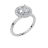 18ct White Gold Round Cut 1.80 Carat tw of  Diamond Ring
