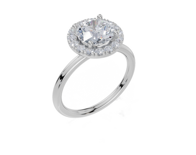 18ct White Gold Round Cut 1.80 Carat tw of  Diamond Ring