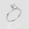 18ct White Gold Emerald Cut 0.80 Carat tw of  Diamond Ring