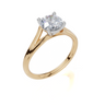 18ct Yellow Gold Round Cut 1.00 Carat of Lab-Grown Diamond Ring