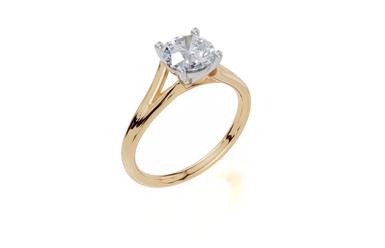18ct Yellow Gold Round Cut 1.00 Carat of Lab-Grown Diamond Ring
