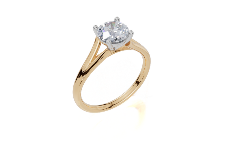 18ct Yellow Gold Round Cut 1.00 Carat of Lab-Grown Diamond Ring