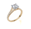 18ct Yellow Gold Round Cut 1.33 Carat tw of Lab-Grown Diamond Ring