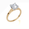 18ct Yellow Gold Cushion Cut 1.50 Carat of Lab-Grown Diamond Ring