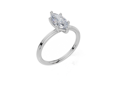 18ct White Gold Marquise Cut 1.00 Carat of Lab-Grown Diamond Ring