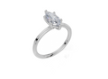 18ct White Gold Marquise Cut 1.00 Carat of Lab-Grown Diamond Ring