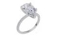 18ct White Gold Pear Cut 3.41 Carat tw of  Diamond Ring