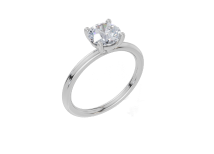 18ct White Gold Round Cut 1.00 Carat of Lab-Grown Diamond Ring