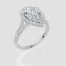 18ct White Gold Pear Cut 2.63 Carat tw of  Diamond Ring